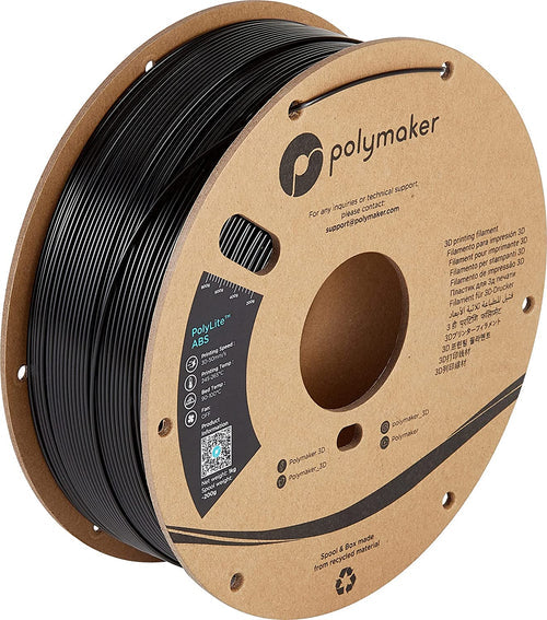 PolyMaker PolyLite Filament - ABS - Zwart - 1KG