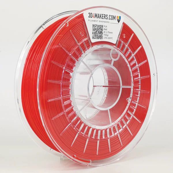 3D4MAKERS Filament - PLA - Red (1.75 mm/ 1 kg)