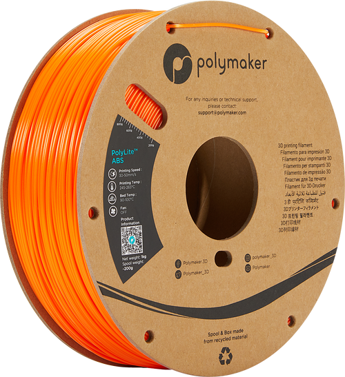 PolyMaker PolyLite Filament - ABS - Oranje - 1KG