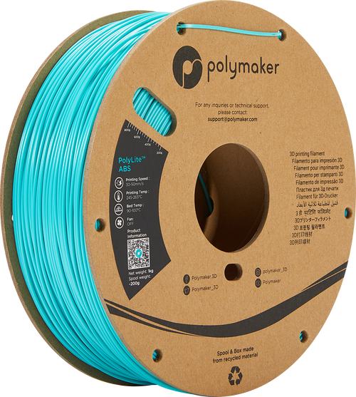 PolyMaker PolyLite Filament - ABS - Groenblauw - 1KG