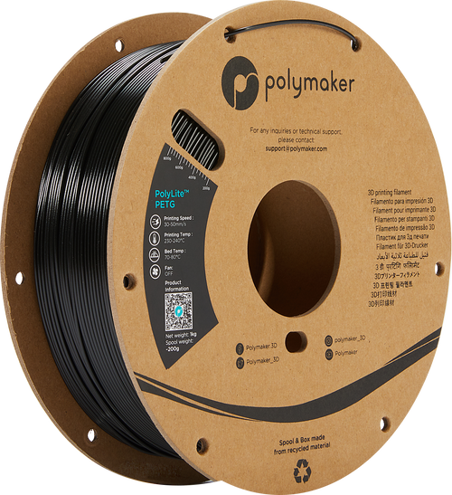 PolyMaker PolyLite Filament - PETG - Zwart - 1KG