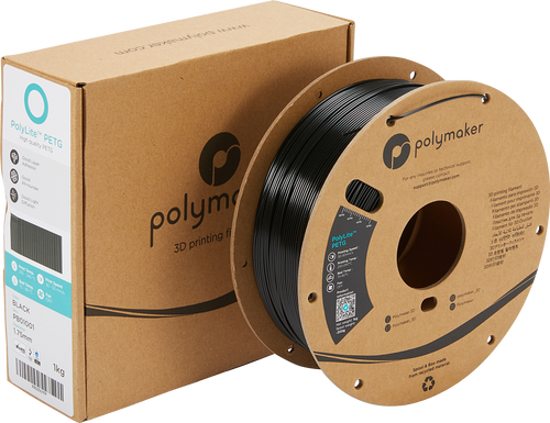 PolyMaker PolyLite Filament - PETG - Zwart - 1KG