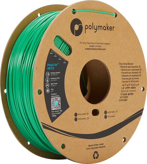 PolyMaker PolyLite PETG-Filament - Grün 1kg