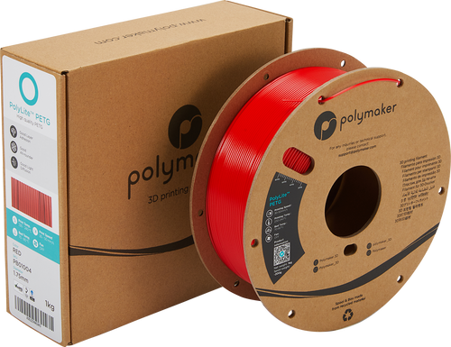 PolyMaker PolyLite PETG-Filament - Rood 1Kg