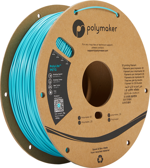 PolyMaker PolyLite Filament - PETG - Groenblauw - 1KG