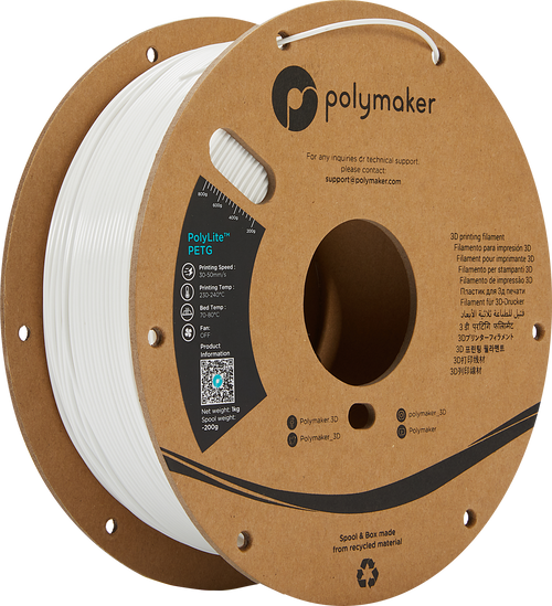 PolyMaker PolyLite Filament - PETG - Wit - 1KG
