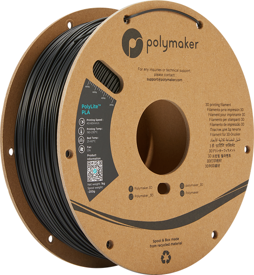 PolyMaker PolyLite Filament - PLA - Zwart - 1KG