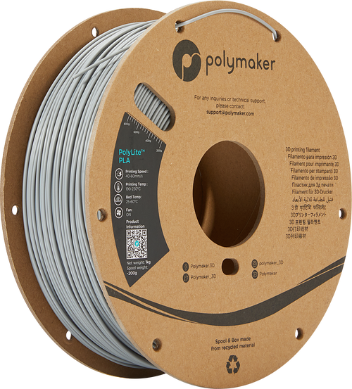 PolyMaker PolyLite Filament - PLA - Grijs - 1KG
