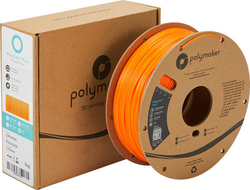 PolyMaker PolyLite PLA-Filament - Orange 1kg