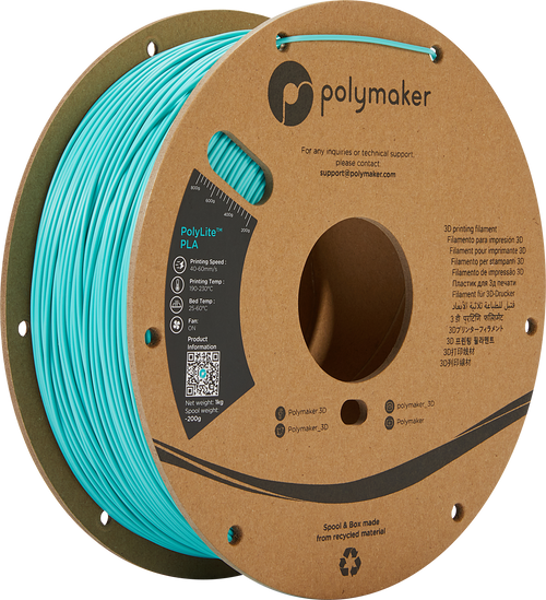 PolyMaker PolyLite Filament - PLA - Groenblauw - 1KG