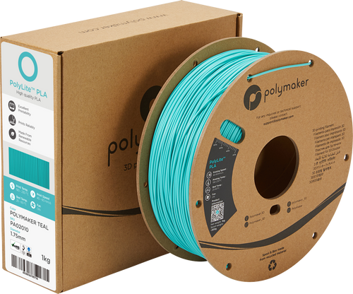PolyMaker PolyLite PLA Filament - Grünblau 1kg
