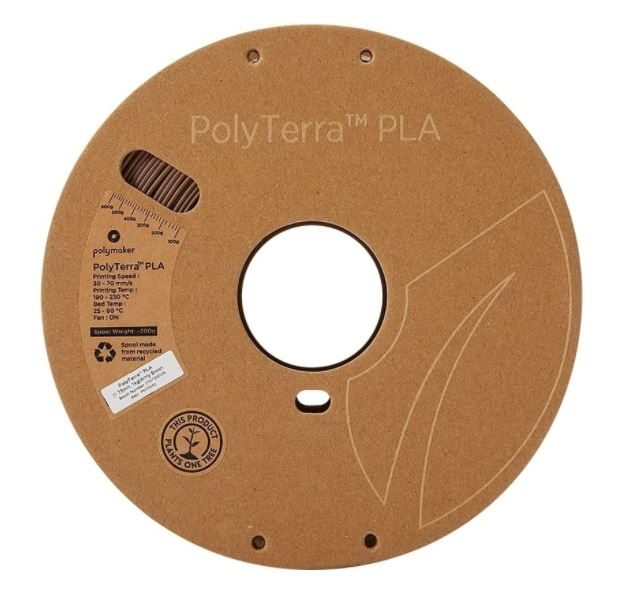 PolyMaker PolyTerra Filament - PLA - Army Brown - 1KG