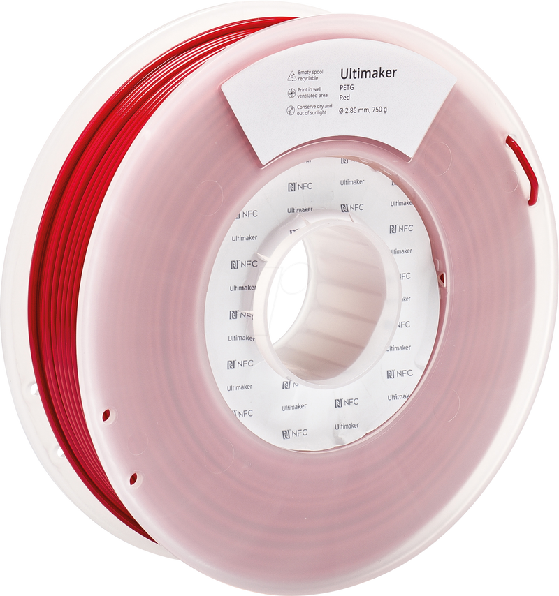 Ultimaker Filament - PETG - Red (2.85 mm; 0.75 kg)