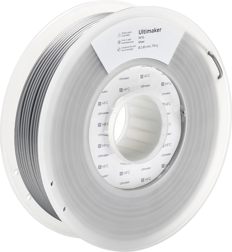Ultimaker Filament - PETG - Silver (2.85 mm; 0.75 kg)