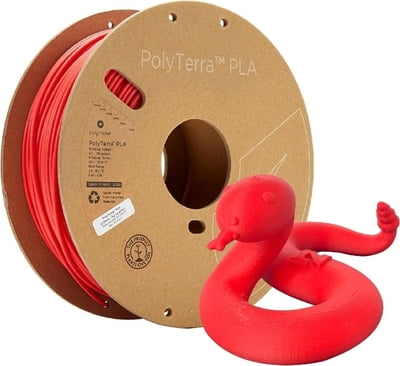 PolyMaker PolyTerra Filament - PLA - Lava Red - 1KG