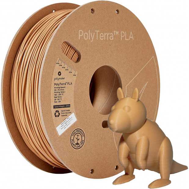 PolyMaker PolyTerra Filament - PLA - Wood Brown - 1KG